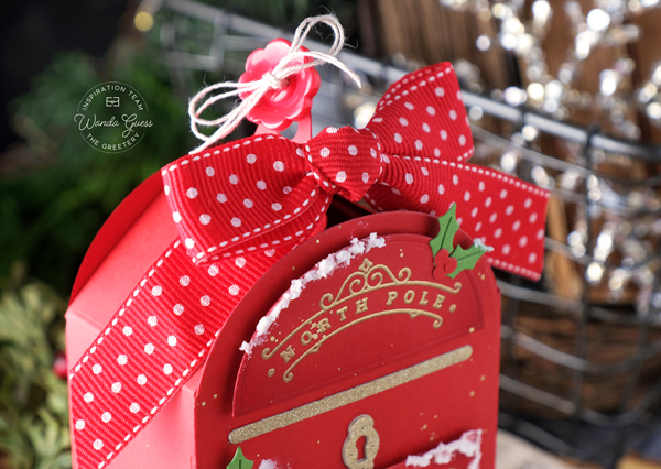 the greetery, the greetery stamps and dies, the greetery fireside collection, the greetery christmas, holiday, winter, mailbox, letter, dear santa, christmas card ideas, christmas treat holders, the greetery cards, the greetery ribbon frame, flourished phrases, holiday peace, diy, classic christmas crafts, wanda guess, a blog called wanda