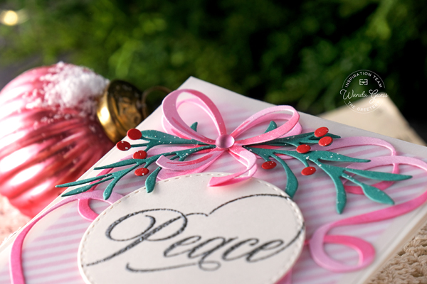 the greetery, the greetery stamps and dies, the greetery fireside collection, the greetery christmas, holiday, winter, mailbox, letter, dear santa, christmas card ideas, christmas treat holders, the greetery cards, the greetery ribbon frame, flourished phrases, holiday peace, diy, classic christmas crafts, wanda guess, a blog called wanda