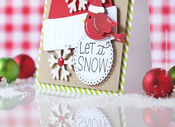 pretty pink posh, pretty pink posh stamps, pretty pink posh christmas, winter, holiday, snow hat, christmas card ideas, snowflakes, handmade cards, winter cards, let it snow, wanda guess, a blog called wanda