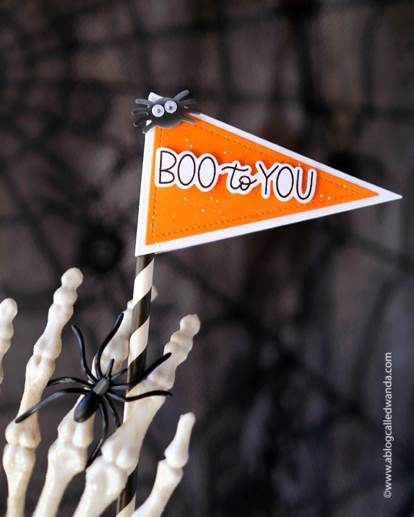 pretty pink posh, pretty pink posh stamps, halloween cards, halloween treats, treat box, pretty pink posh fringe pumpkin, cat holder, wanda guess, a blog called wanda, halloween card ideas