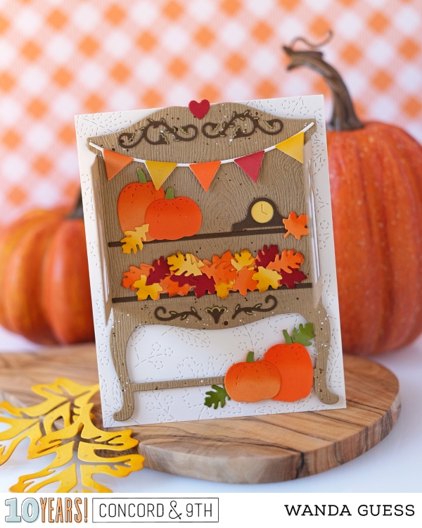 concord and 9th, concord & 9th, stamps and dies, new release, concord and 9th accordion birthday, party time, birthday cards, folding cards, fall cards, concord and 9th curio dies, concord and 9th fall favors dies, apples, autumn project ideas, fall crafting, wanda guess, a blog called wanda