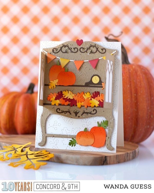 concord and 9th, concord & 9th, stamps and dies, new release, concord and 9th accordion birthday, party time, birthday cards, folding cards, fall cards, concord and 9th curio dies, concord and 9th fall favors dies, apples, autumn project ideas, fall crafting, wanda guess, a blog called wanda