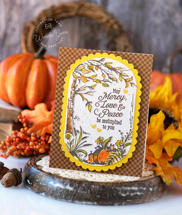the greetery, the greetery stamps and dies, the greetery hint of autumn, the greetery capsule basics, the greetery thankful, thanksgiving cards, leaves, the greetery floral elements, fall cards, autumn, card ideas, fall crafting, a blog called wanda, wanda guess