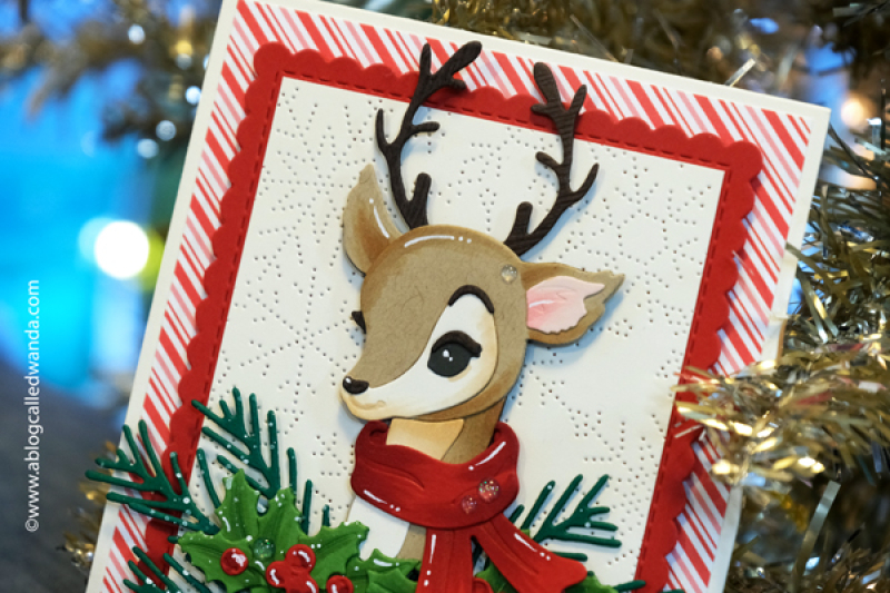 honey bee stamps, honey bee cozy christmas, honey bee stamps vintage reindeer, honey bee stamps christmas, diy, handmade, christmas card ideas, die cutting, vintage reindeer, wanda guess, a blog called wanda