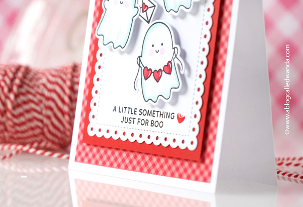 pretty pink posh, pretty pink posh stamps and dies, pretty pink posh valentine ghost friends, ghost friends, valentines day, valentine cards, handmade valentine, diy, copic markers, fun valentines, wanda guess, a blog called wanda