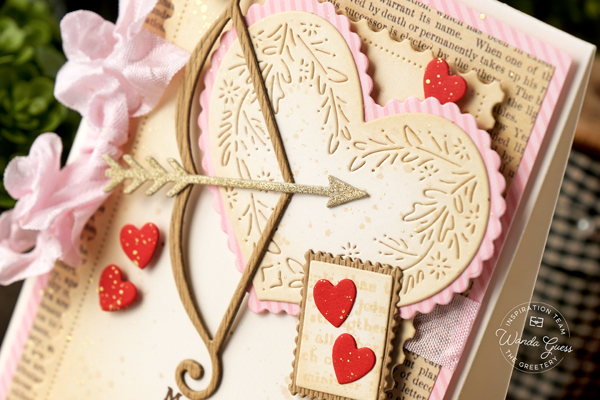 1a blog called wanda, bibliophile collection, books, cupid, diy, handmade valentine, hearts, tag, the greetery, the greetery new release, the greetery stamps and dies, the greetery valentine's day, valentine's day crafting, wanda guess