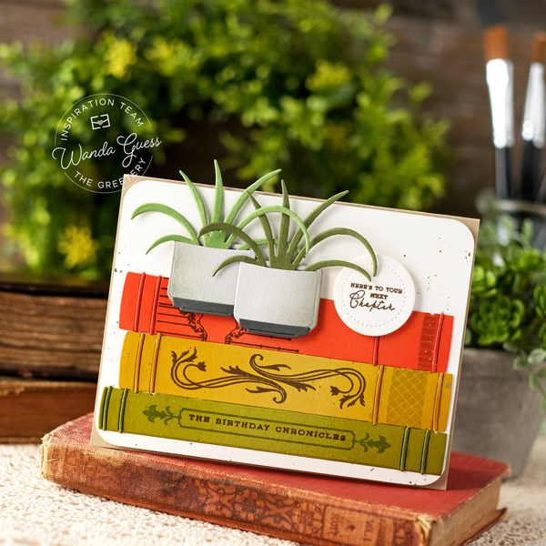 the greetery, the greetery stamps and dies, the greetery new release, the greetery valentine's day, bibliophile collection, books, hearts, tag, cupid, diy, valentine's day crafting, handmade valentine, the greetery shelved, the greetery folk heart, the greetery love stories, wanda guess, a blog called wanda