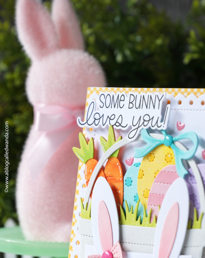 pretty pink posh, pretty pink posh stamps, pretty pink posh easter, easter card ideas, easter crafts, pretty pink posh bucket, pretty pink posh carrot dies, pretty pink post spring, gingham paper, handmade cards, easter, wanda guess, a blog called wanda