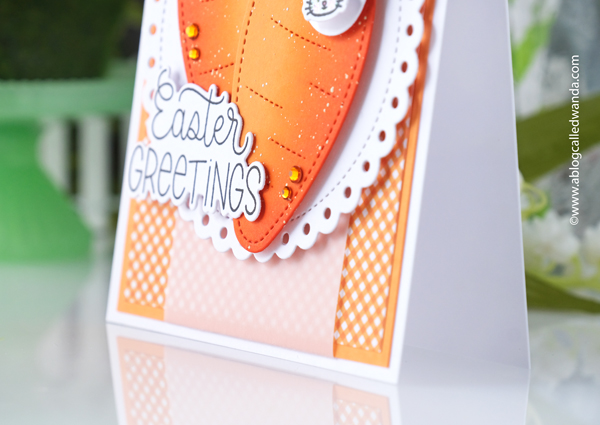 pretty pink posh, pretty pink posh stamps, pretty pink posh easter, easter card ideas, easter crafts, pretty pink posh bucket, pretty pink posh carrot dies, pretty pink post spring, gingham paper, handmade cards, easter, wanda guess, a blog called wanda