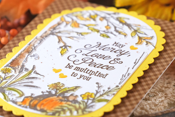 the greetery, the greetery stamps and dies, the greetery hint of autumn, the greetery capsule basics, the greetery thankful, thanksgiving cards, leaves, the greetery floral elements, fall cards, autumn, card ideas, fall crafting, a blog called wanda, wanda guess