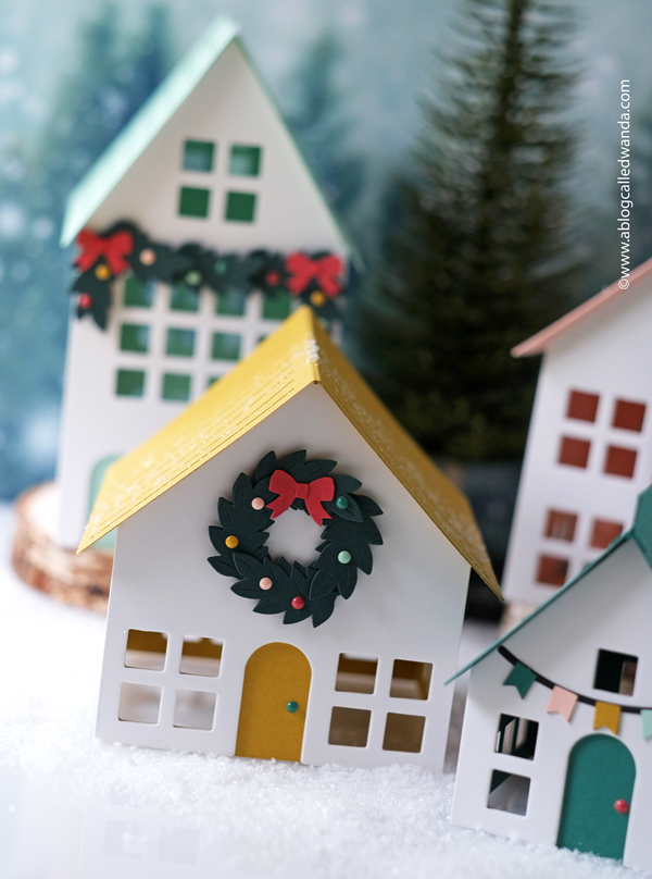 a blog called wanda, christmas crafting, concord and 9th, concord and 9th christmas, crafted by c9 kits, crafted by c9 new release, crafting kits, diy christmas, garland, handmade christmas crafting, ideas for crafting together, paper houses for christmas, reindeer, trees, wanda guess