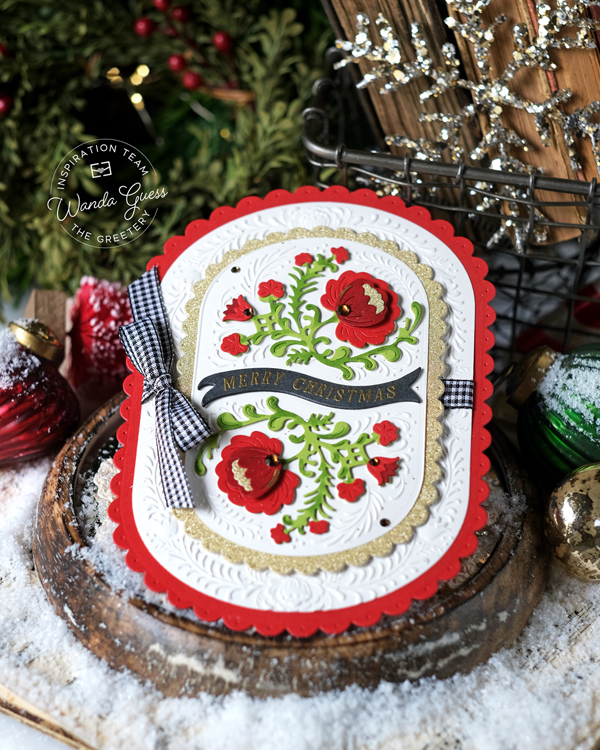 The Greetery, The Greetery stamps and dies, The Greetery Christmas Market Collection, DIY, Handmade Christmas cards, card ideas, Wanda Guess, A Blog Called Wanda, The Greetery Rosemal, The Greetery Nativity, The Greetery Bitty Botanicals, Vintage Christmas