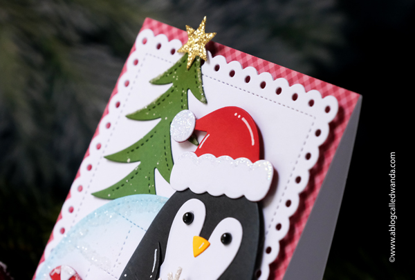 pretty pink posh, pretty pink posh stamps and dies, pretty pink posh new release, pretty pink posh penguin, pretty pink posh holiday, christmas card ideas, handmade cards, die cuts, wanda guess, a blog called wanda