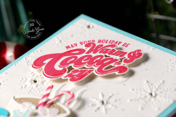 The Greetery stamps and dies, The Greetery, The Greetery Christmas Market Collection, DIY, Handmade Christmas, Christmas Card ideas, The Greetery Market Place, The Greetery Cocoa Cozy, The Greetery Nativity, Wanda Guess, A Blog Called Wanda