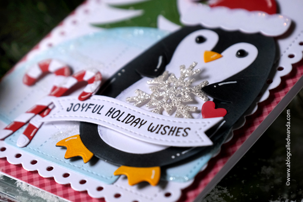 pretty pink posh, pretty pink posh stamps and dies, pretty pink posh new release, pretty pink posh penguin, pretty pink posh holiday, christmas card ideas, handmade cards, die cuts, wanda guess, a blog called wanda