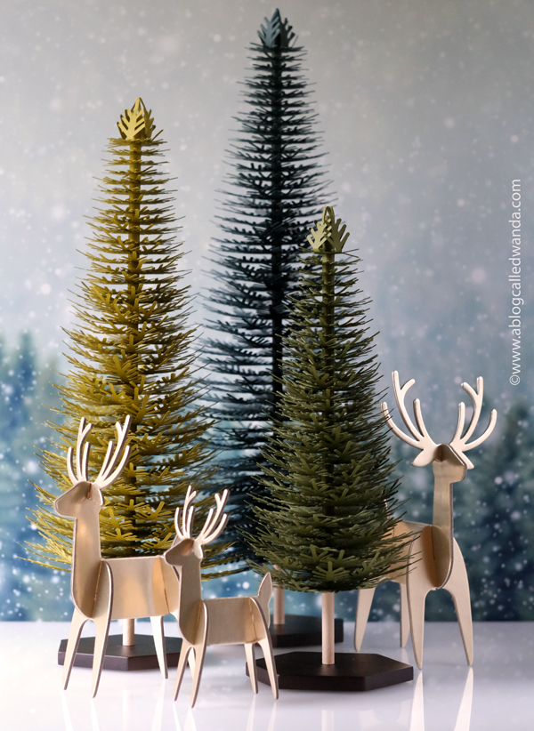 a blog called wanda, christmas crafting, concord and 9th, concord and 9th christmas, crafted by c9 kits, crafted by c9 new release, crafting kits, diy christmas, garland, handmade christmas crafting, ideas for crafting together, paper houses for christmas, reindeer, trees, wanda guess