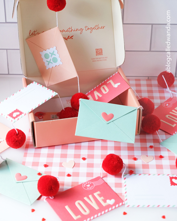 Crafted by C9 crafting kits, concord and 9th, valentine craft kits, valentine's day crafting, Galentines ideas, Handmade Valentines, valentine mailbox, valentine garland, valentine home decor, wanda guess, a blog called wanda