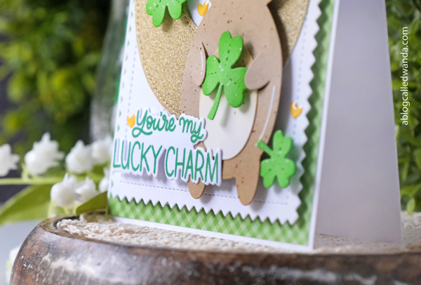 Pretty Pink Posh stamps and dies, Pretty Pink Posh crafting, Pretty Pink Posh Lucky, Holder Dies, St. Patrick's Day card ideas, handmade card ideas, wanda guess, a blog called wanda