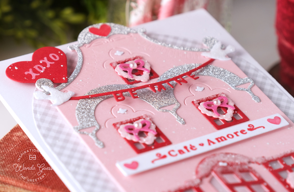 The Greetery, The Greetery stamps and dies, The Greetery Amour Market Collection, Valentine's Day, Handmade cards, Valentine crafts, Valentine cards, The Greetery Market Place Dies, The Greetery Coquette Hearts, The Greetery Bitty Blooms, wanda guess, A Blog Called Wanda