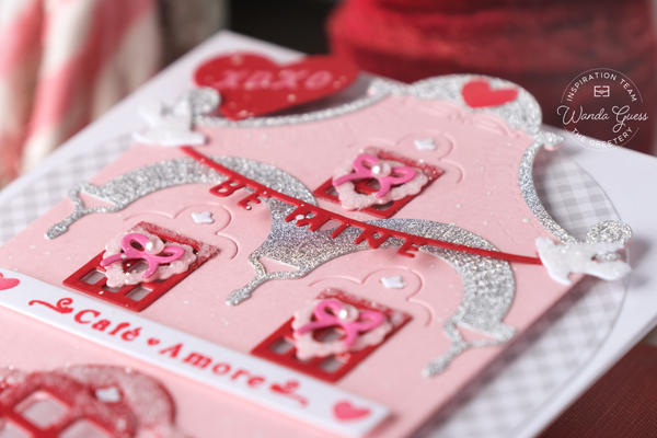 The Greetery, The Greetery stamps and dies, The Greetery Amour Market Collection, Valentine's Day, Handmade cards, Valentine crafts, Valentine cards, The Greetery Market Place Dies, The Greetery Coquette Hearts, The Greetery Bitty Blooms, wanda guess, A Blog Called Wanda