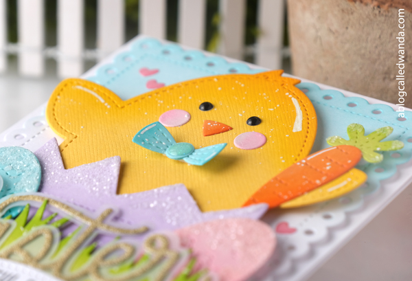 pretty pink posh stamps and dies, pretty pink posh easter, pretty pink posh spring, new release, pretty pink posh, handmade card ideas, easter cards, spring cards, umbrella card, chick card, wanda guess, a blog called wanda