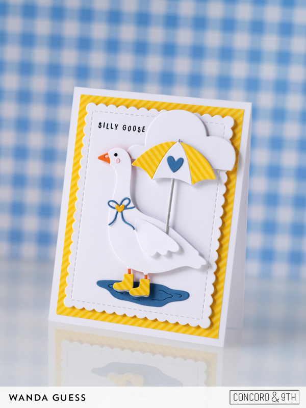 a blog called wanda, wanda guess, concord and 9th, concord & 9th, new release, concord and 9th silly goose, stamps and dies, clean and simple cards, card ideas