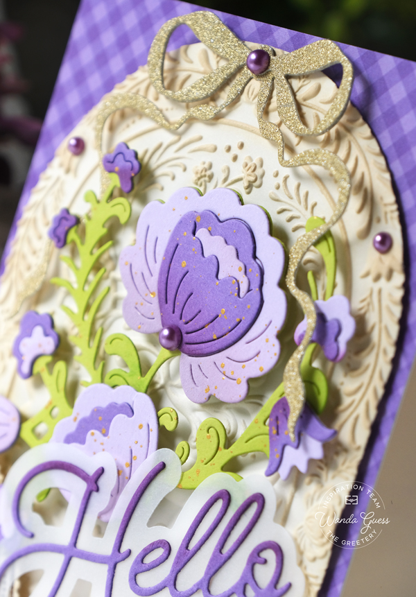 the greetery stamps and dies, handmade card ideas, cards with the greetery, spring cards, easter, die cutting, the greetery rosemal reflections, wanda guess, a blog called wanda