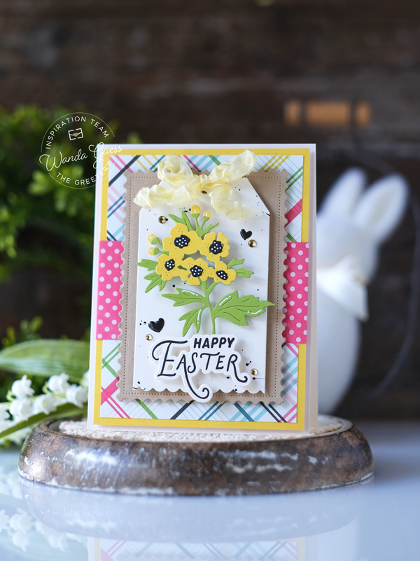 the greetery, the greetery stamps and dies, the greetery new release, the greetery tangled tulips, shortbread shapes, chocolate bunnies, the greetery silly goose, the greetery golden egg, bigger botanicals, easter cards, easter crafting, wanda guess, a blog called wanda