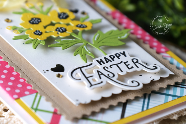 the greetery, the greetery stamps and dies, the greetery new release, the greetery tangled tulips, shortbread shapes, chocolate bunnies, the greetery silly goose, the greetery golden egg, bigger botanicals, easter cards, easter crafting, wanda guess, a blog called wanda