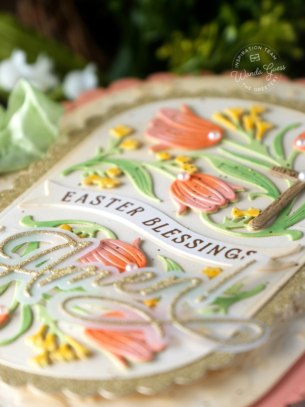 the greetery, the greetery stamps and dies, the greetery new release, the greetery tangled tulips, shortbread shapes, chocolate bunnies, easter cards, easter crafting, wanda guess, a blog called wanda