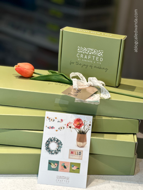 concord and 9th, crafted by c9, crafted by c9 kits, crafting kits, spring crafting kits, diy spring, diy paper flowers, garland, diy paper wreath, easy projects crafting, wanda guess, a blog called wanda