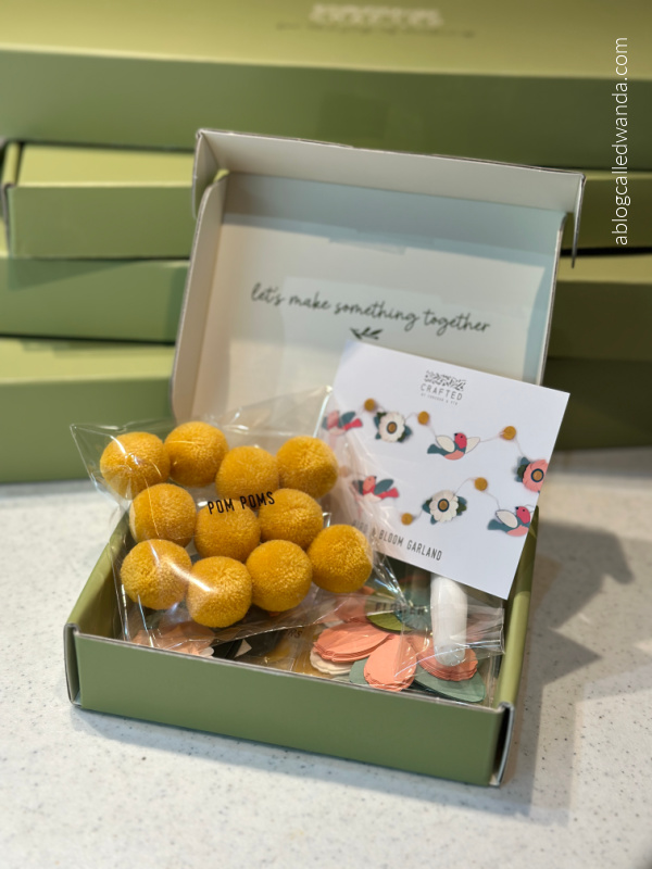 concord and 9th, crafted by c9, crafted by c9 kits, crafting kits, spring crafting kits, diy spring, diy paper flowers, garland, diy paper wreath, easy projects crafting, wanda guess, a blog called wanda