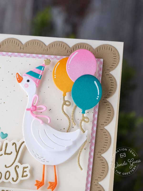 the greetery, the greetery stamps and dies, the greetery card ideas, the greetery silly goose stamps and dies, goose card, birthday card, handmade card ideas, wanda guess, a blog called wanda