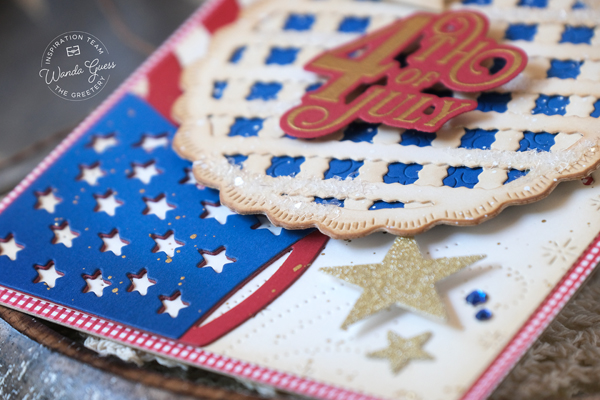 the greetery, the greetery stamps and dies, the greetery patriotic, americana, to pie for dies, wave the flag dies, grand finale dies, land of liberty stamp set, 4th of july card ideas, handmade cards, stamping, wanda guess, a blog called wanda