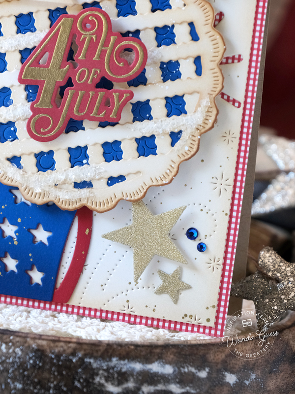 the greetery, the greetery stamps and dies, the greetery patriotic, americana, to pie for dies, wave the flag dies, grand finale dies, land of liberty stamp set, 4th of july card ideas, handmade cards, stamping, wanda guess, a blog called wanda