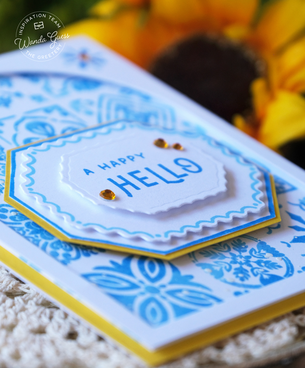the greetery, the greetery stamps and dies, the greetery new release, la dolce vita collection, handmade card ideas, summer cards, greetery cards, the greetery tomato, the greetery rolling hills and villas, the greetery tily style, wanda guess, a blog called wanda, cheerful, stamping