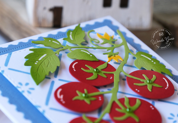 the greetery, the greetery stamps and dies, the greetery new release, la dolce vita collection, handmade card ideas, summer cards, greetery cards, the greetery tomato, the greetery rolling hills and villas, the greetery tily style, wanda guess, a blog called wanda, cheerful, stamping