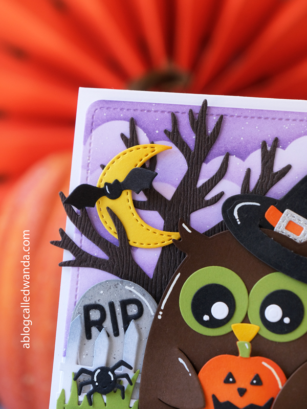 pretty pink posh, pretty pink posh halloween, new release, stamps and dies, halloween card ideas, jack o lantern, shaker dies, mini ghosts, caramel apple dies, ink blending, wanda guess, a blog called wanda, hand stamped cards