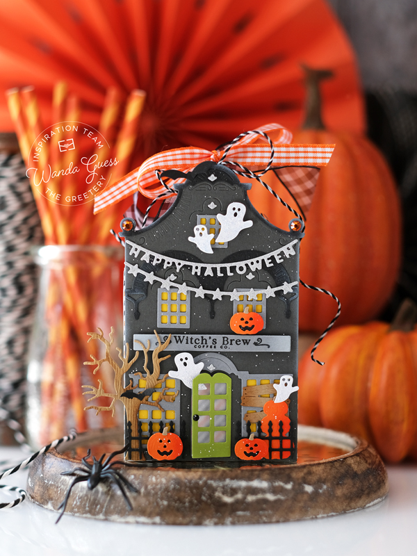 the greetery, the greetery stamps and dies, the greetery autumn edit, new release, harvest, fall, fall card ideas, the greetery market place, eerie avenue, haunted house, halloween treats, the greetery wildwood, the greetery hand picked harvest, pumpkins, warm tones, the greetery design team, wanda guess, a blog called wanda
