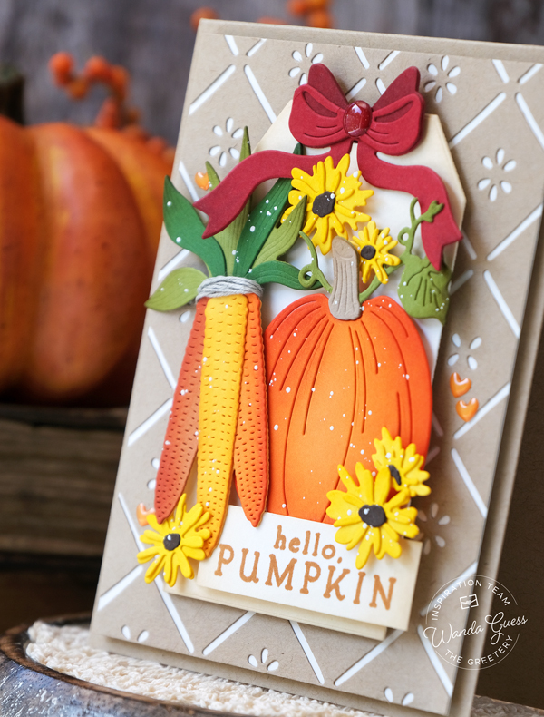 the greetery, the greetery stamps and dies, the greetery autumn edit, the greetery fall, fall card ideas, handmade card ideas, stamping, die cutting, the greetery shortbread shapes, the greetery autumn botanicals, the greetery bitty botanicals, harvest cards, pumpkins, wanda guess, a blog called wanda
