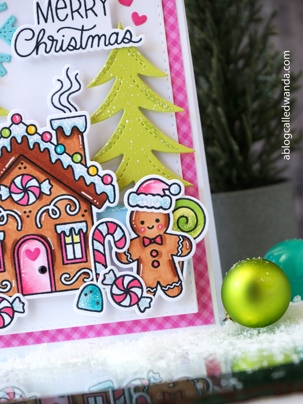 pretty pink posh stamps and dies, pretty pink posh christmas release, holiday, winter, santa, handmade christmas card ideas, die cut cards, holiday cards, pretty pink posh christmas mugs, pretty pink posh stocking gift card, reindeer holder, pretty pink posh gingherbread house, wanda guess, a blog called wanda, cute christmas projects, handmade holidays
