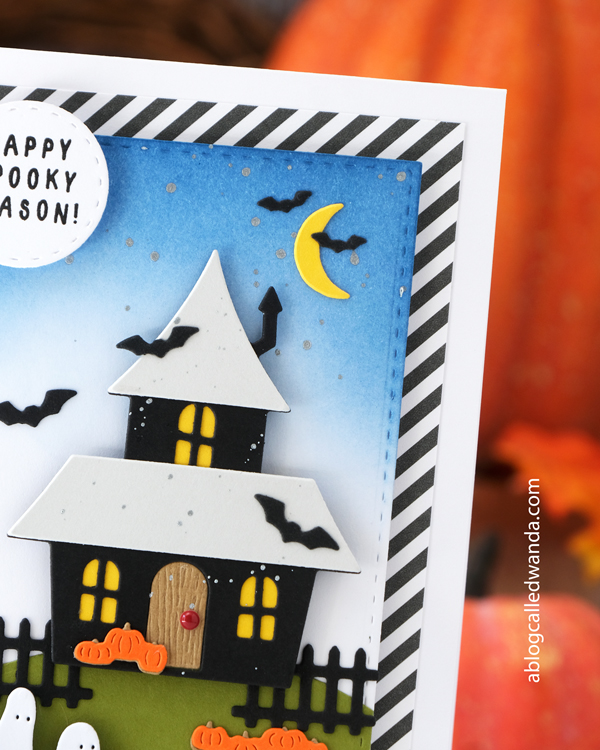 concord and 9th, concord and 9th halloween, spook alley, halloween card ideas, ink blending, trick or treat card, die cuts, autumn lane, homemade halloweeen, wanda guess, a blog called wanda