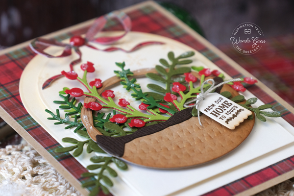 the greetery, the greetery new release, the greetery christmas, the greetery district twelve/25, the greetery bowtique holiday, the greetery brimming baskets, christmas cards, holiday cards, classic christmas, handmade card ideas, christmas tree, basket, wanda guess, a blog called wanda